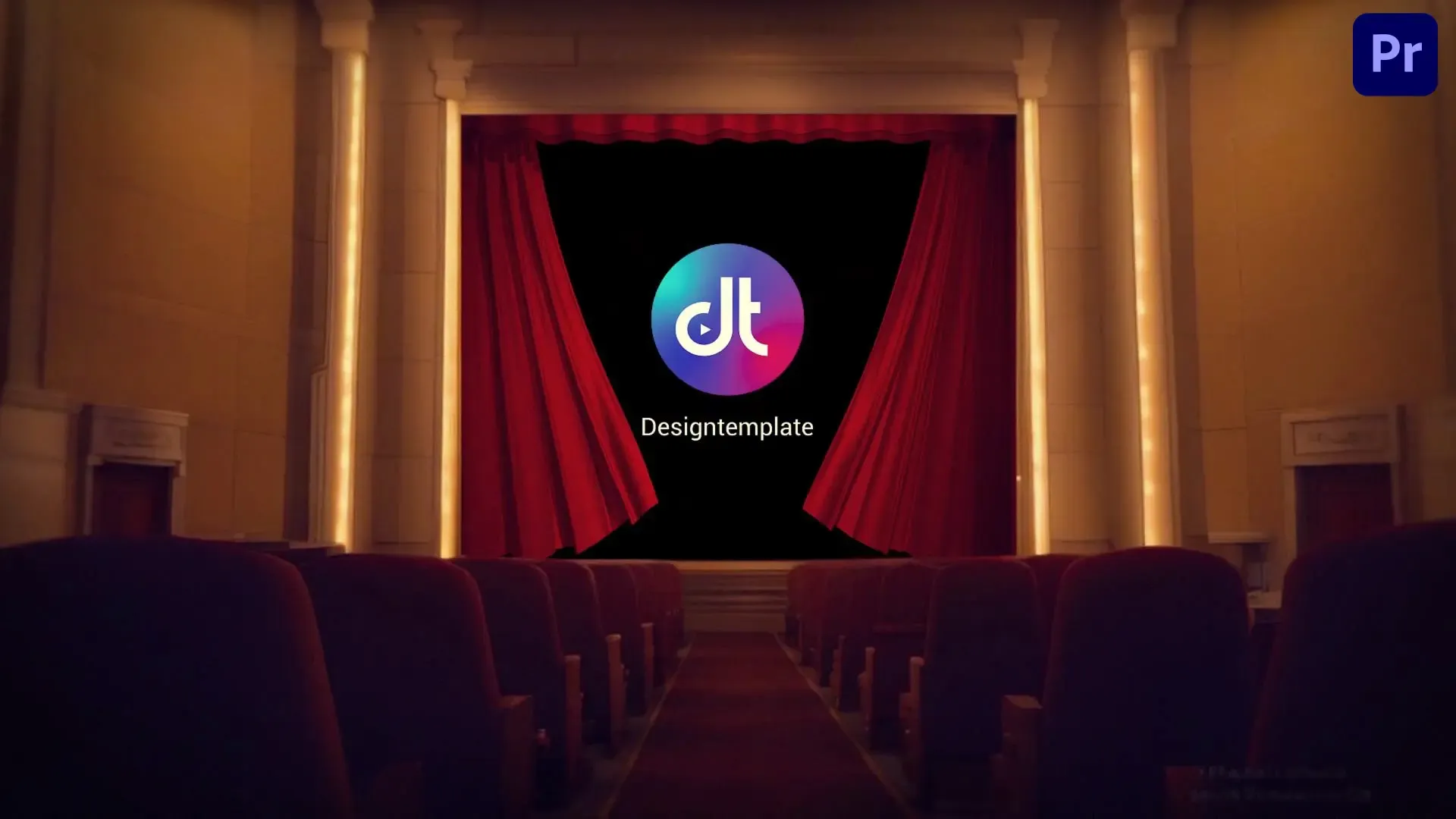 Stage Curtain Logo Animation